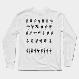 Sign Language Alphabet Long Sleeve T-Shirt